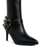 Nicene Harness Detail Stiletto Boots