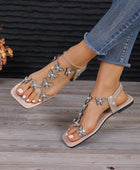 Rhinestone Butterfly Flat Sandals - Body By J'ne