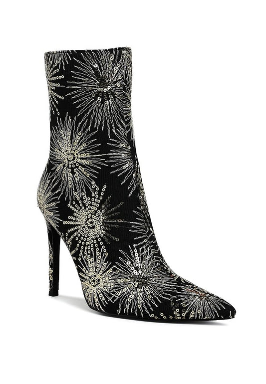 Oleander Sequin Embellished Stiletto Boots - Body By J'ne