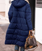 Plus Size Zip Up Sherpa Hooded Coat