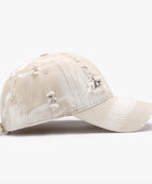 Distressed Adjustable Cotton Baseball Cap - Body By J'ne