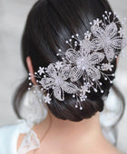 Flower Rhinestone Hair Accessories Bridal Wedding Hair Band - Body By J'ne