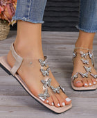 Rhinestone Butterfly Flat Sandals - Body By J'ne