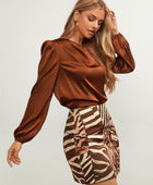 One Shoulder Long Sleeve Blouse