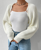 Honey Open Front Long Sleeve Cropped Cardigan