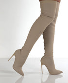 Point Toe Over Knee Stiletto Boots