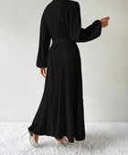 Tie Waist Long Sleeve Dress