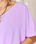 Zenana Texture Short Sleeve T-Shirt - Body By J'ne