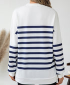 Striped Round Neck Long Sleeve T-Shirt