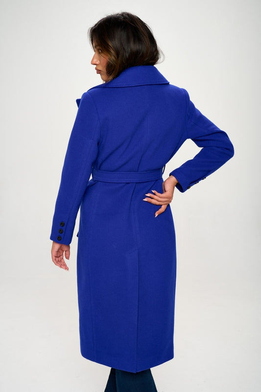 Coalition LA Double-Breasted Longline Coat with Belt - Body By J'ne