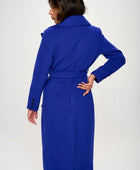 Coalition LA Double-Breasted Longline Coat with Belt