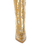 Echostage Rhinestones Embellished Metallic Boots