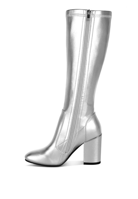 Halara Metallic Pleather Long Boots - Body By J'ne
