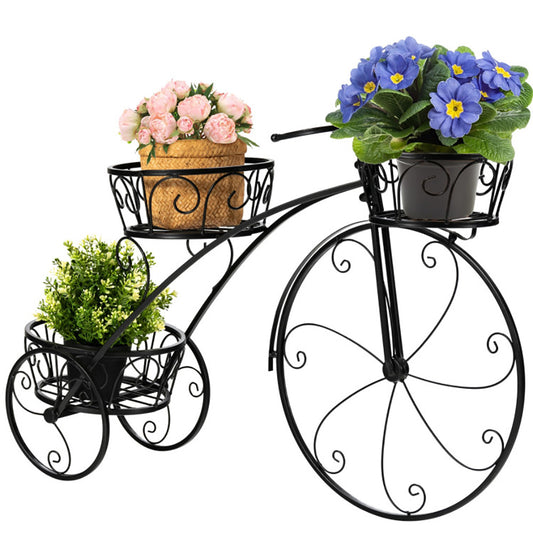 Tricycle Plant Stand Flower Pot Cart Holder In Parisian Style - Body By J'ne