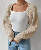 Honey Open Front Long Sleeve Cropped Cardigan