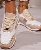 Lace-Up PU Leather Sneakers - Body By J'ne