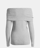 Off-Shoulder Long Sleeve Sweater