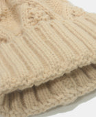 Roll Rim Cable-Knit Hat