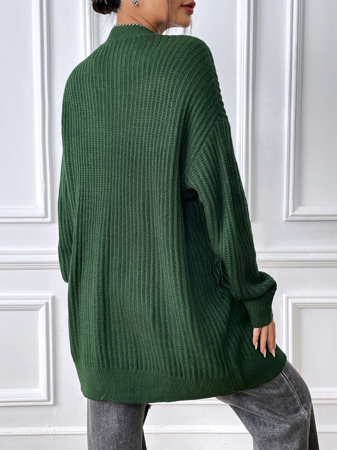 Open Front Long Sleeve Cardigan - Body By J'ne