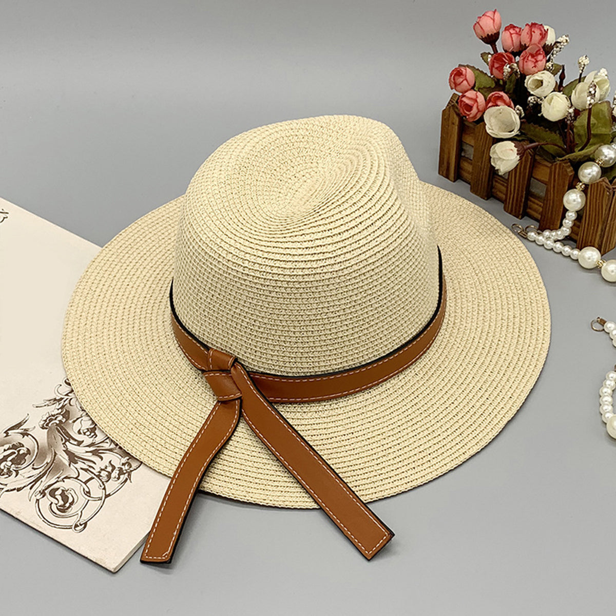 Wide Brim Paper Braided Hat - Body By J'ne