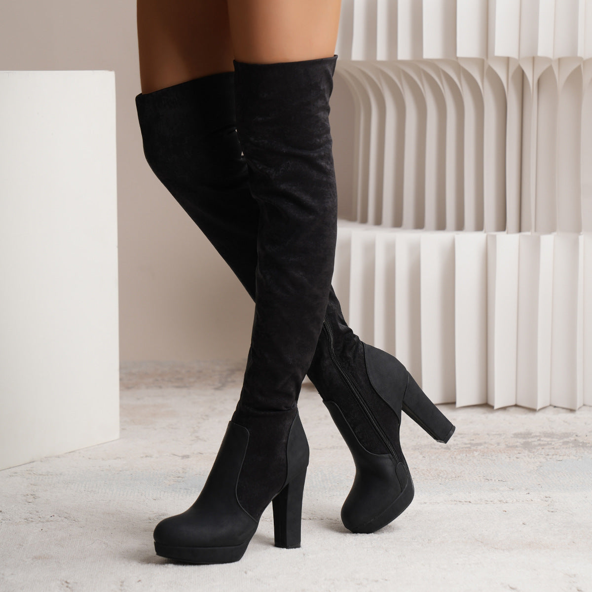 Tuscan Suede Over-the-knee Boots - Body By J'ne