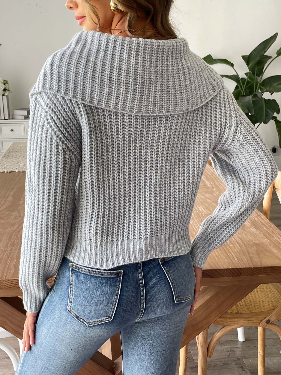 Cable-Knit Long Sleeve Sweater - Body By J'ne