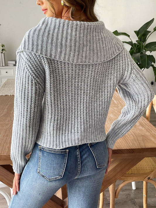 Cable-Knit Long Sleeve Sweater - Body By J'ne