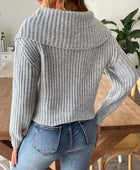 Cable-Knit Long Sleeve Sweater