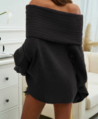 Devine Off-Shoulder Extra-Long Sleeve Sweater