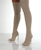 Point Toe Over Knee Stiletto Boots