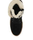 Madoka Fur Collar Chunky Ankle Boots