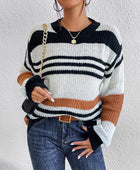 Striped Round Neck Sweater