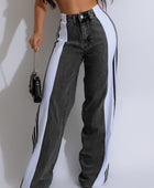 High Waist Straight Leg Trousers