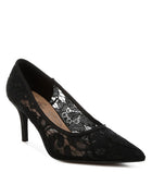 Masega Stiletto Heel Lace Pumps