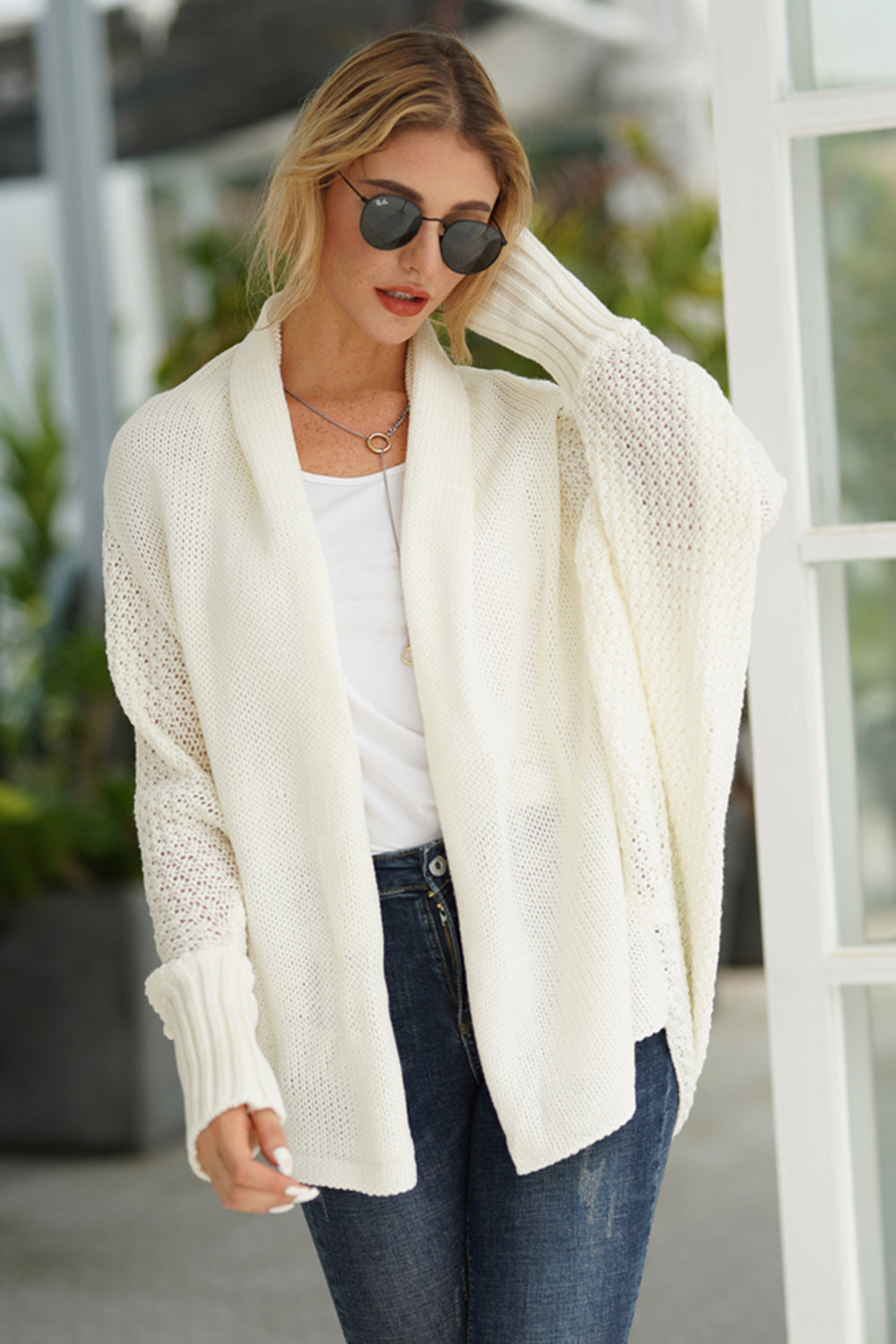 Open Front Batwing Sleeve Cardigan - Body By J'ne