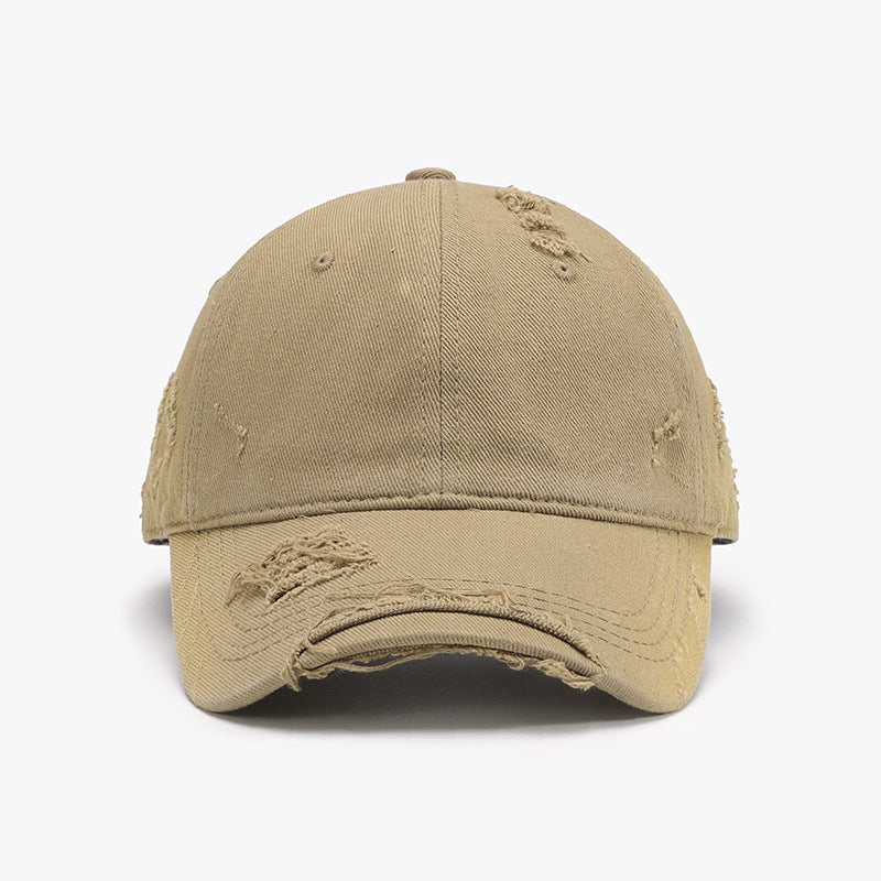 Distressed Adjustable Cotton Hat - Body By J'ne