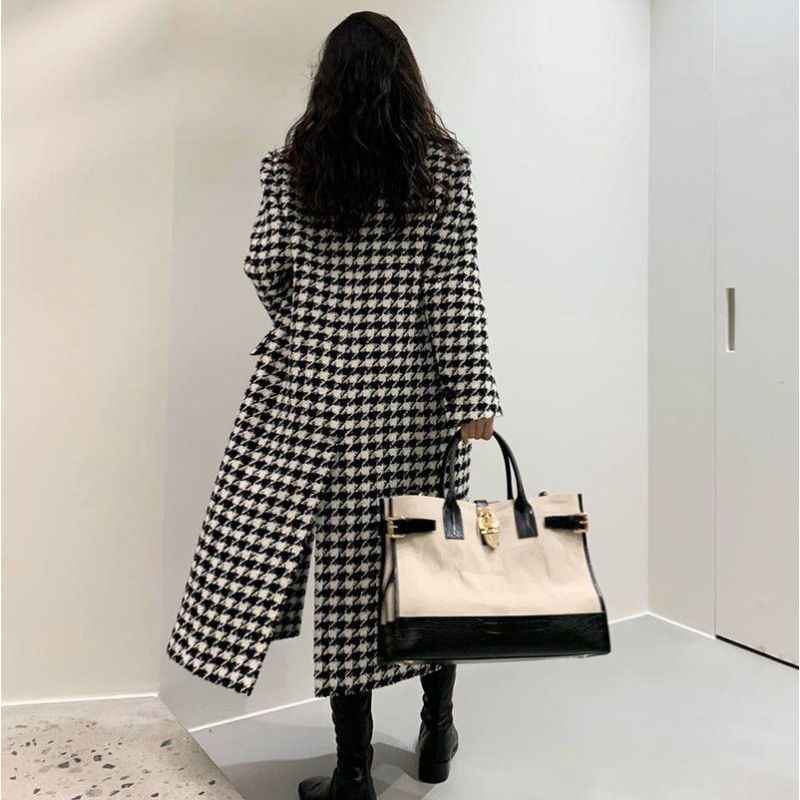 Wishing on Winter Houndstooth Overcoat - Body By J'ne