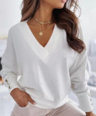 V-Neck Long Sleeve Sweatshirt