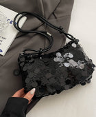 Sequin Knotted Straps Shoulder Bag