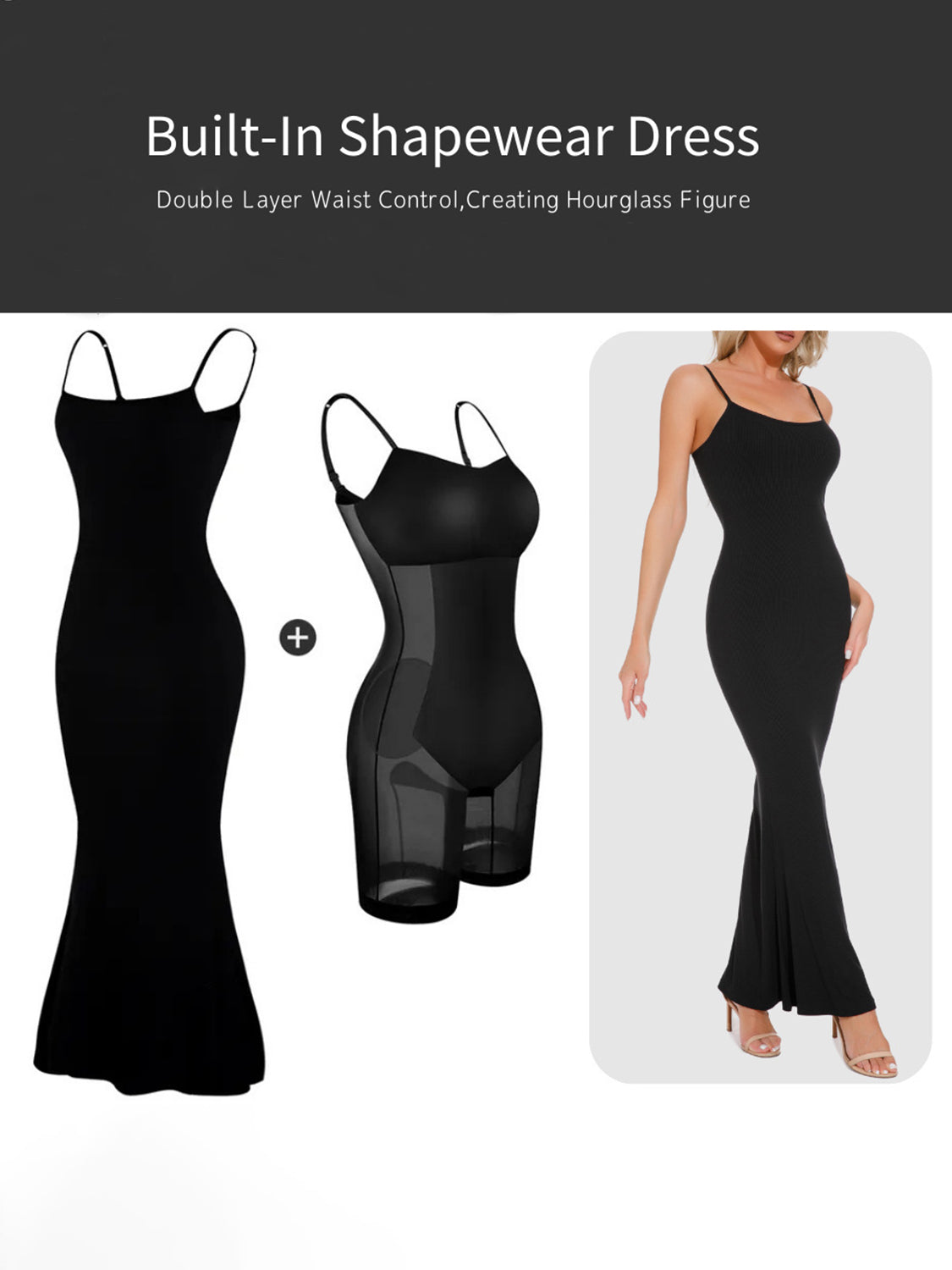 The Built-In Shapewear Sleeveless Maxi Dress - Body By J'ne