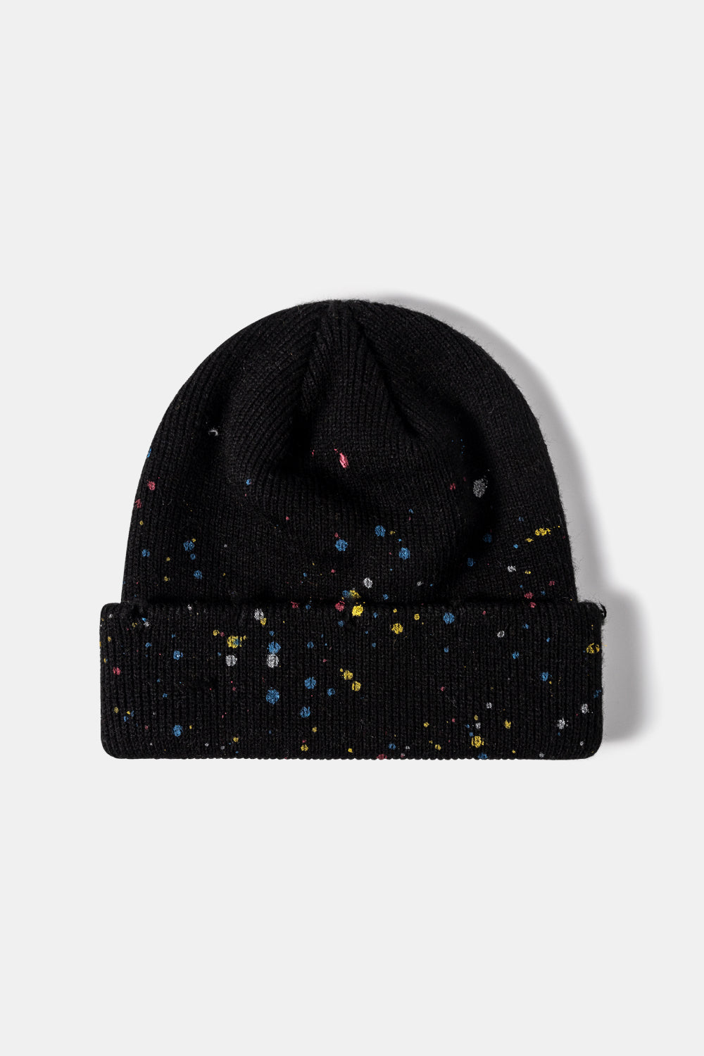 Confetti Rib-Knit Cuff Beanie - Body By J'ne