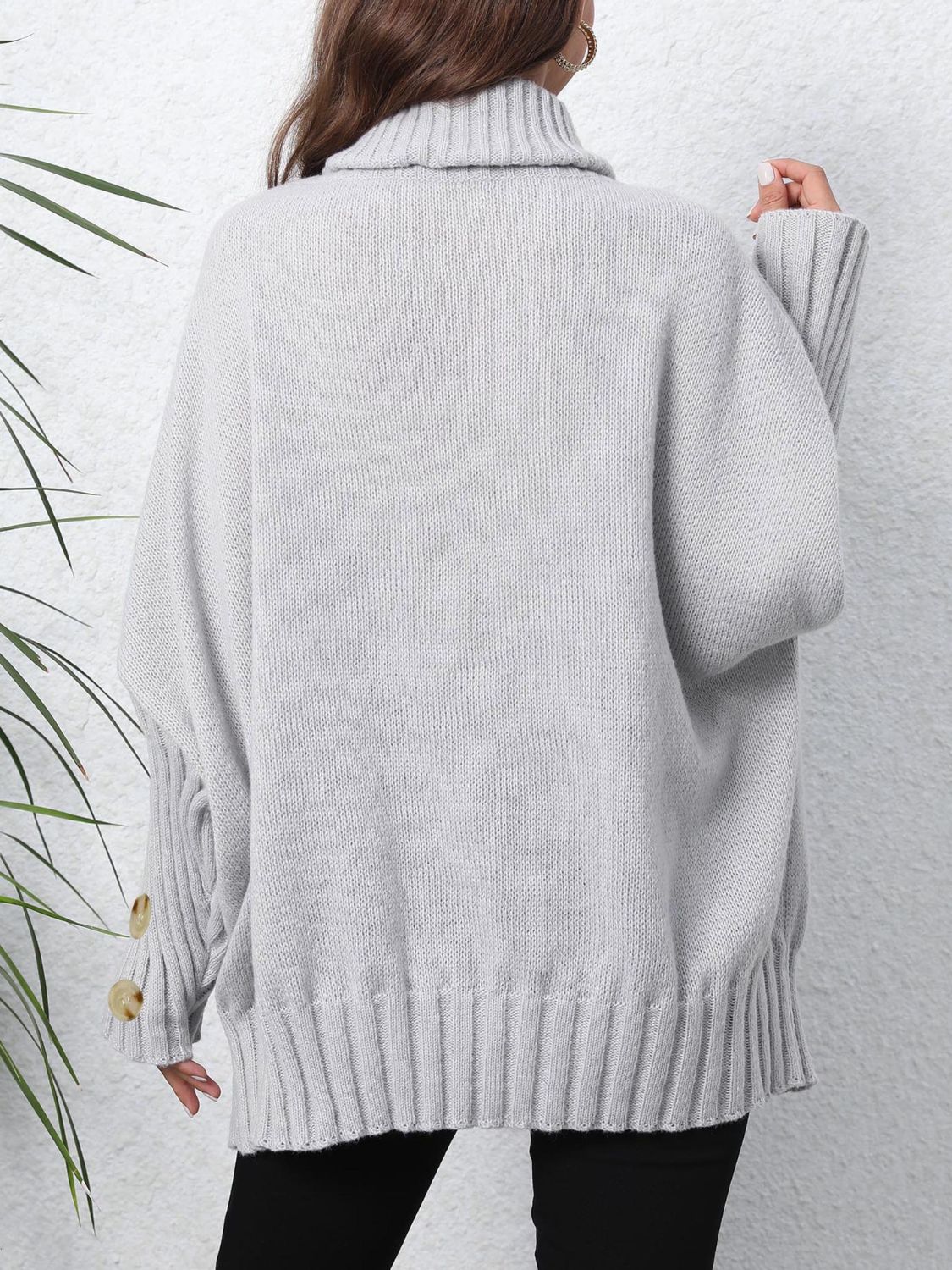 Turtleneck Long Sleeve Sweater - Body By J'ne