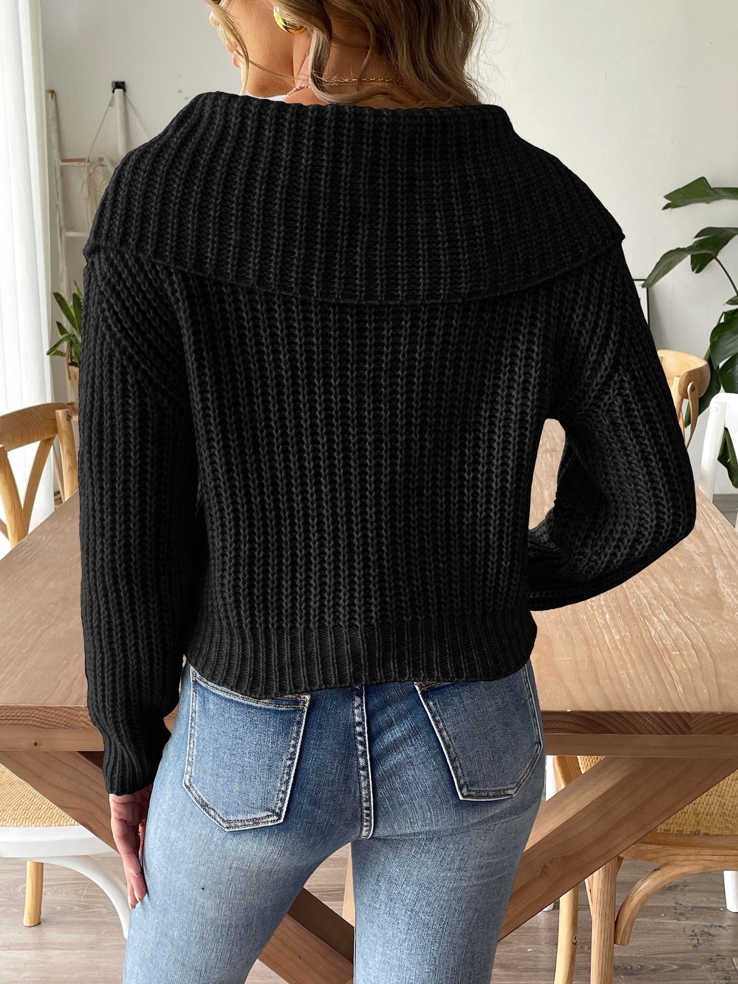 Cable-Knit Long Sleeve Sweater - Body By J'ne