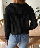 Cable-Knit Long Sleeve Sweater