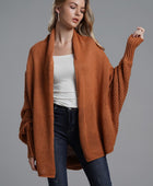 Open Front Batwing Sleeve Cardigan