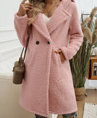 Devine Pocketed Long Sleeve Hooded Teddy Coat