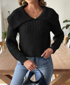 Cable-Knit Long Sleeve Sweater