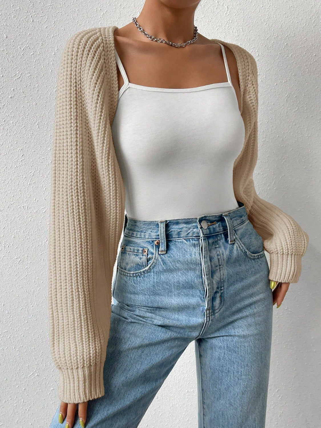 Honey Open Front Long Sleeve Cropped Cardigan - Body By J'ne