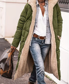 Plus Size Zip Up Sherpa Hooded Coat