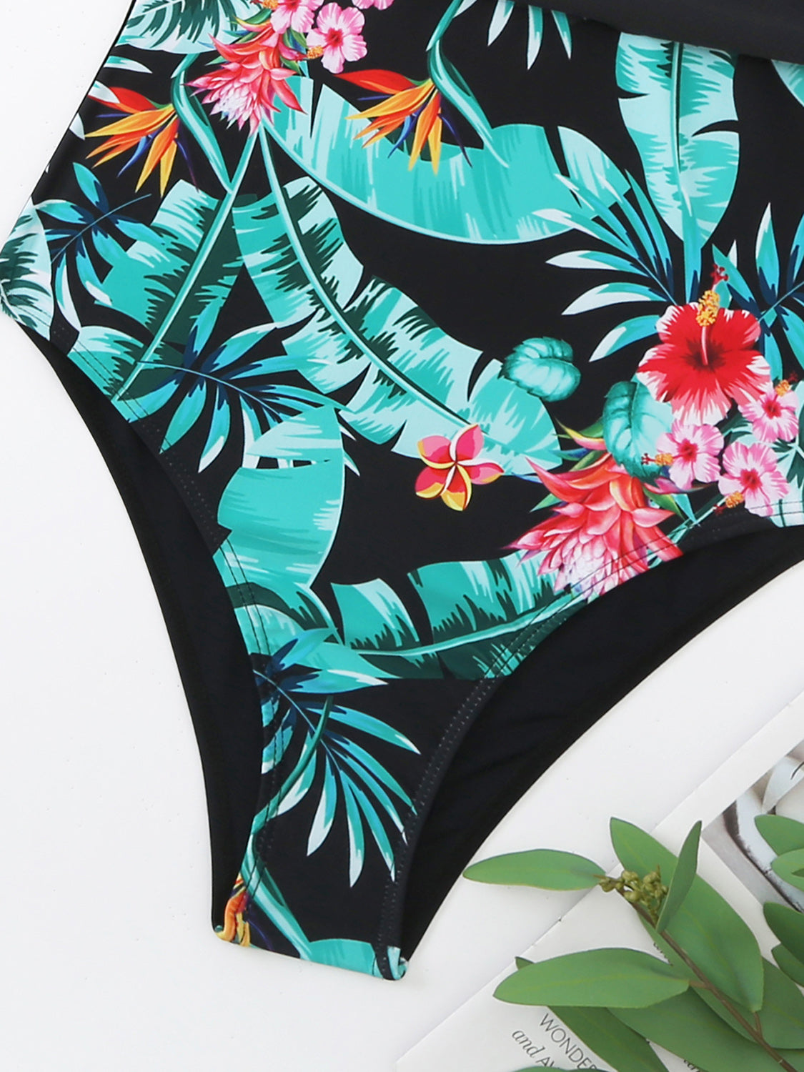 Printed Halter Neck One-Piece Swimwear - Body By J'ne